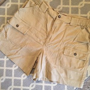 Elastic Waist Cargo Shorts